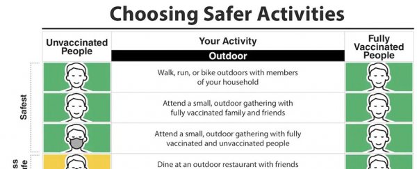 2 simple charts show when you don't need to wear a mask under new CDC guidelines