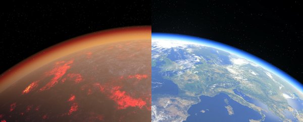 Laser-heated lava balls give a glimpse into Earth's early atmosphere