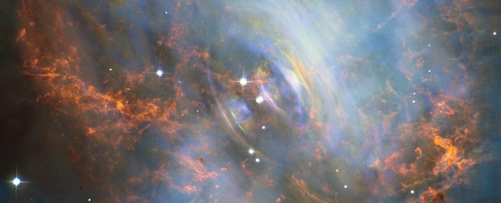 Hubble image of the Crab pulsar. 