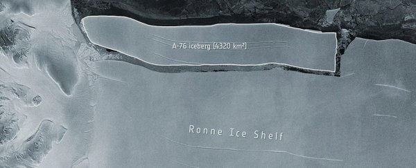 The largest iceberg in the world just broke off from Antarctica, and is floating away