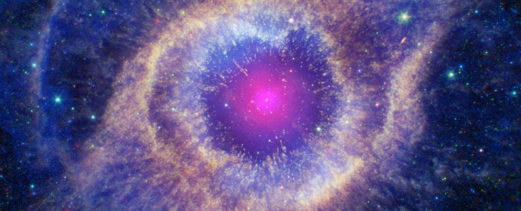 White dwarf at the heart of the Helix nebula. 