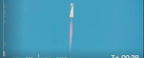 Jeff Bezos launches to space in Blue Origin's first passenger spaceflight