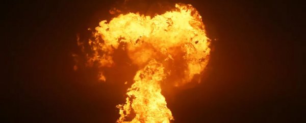 The Caspian Sea exploded into a towering inferno, and the cause was entirely natural