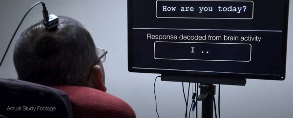 A paralyzed man's brain waves converted to speech in a world-first breakthrough