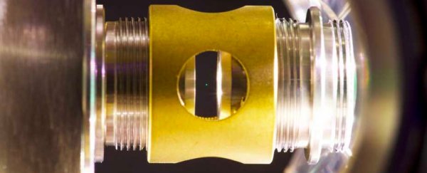 Physicists levitate a glass nanosphere, pushing it into the realm of quantum mechanics