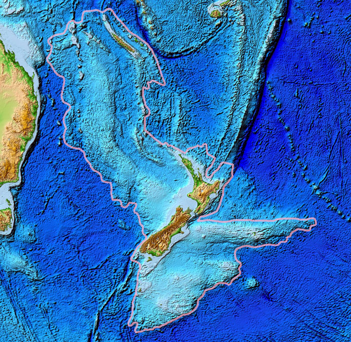 A topographical map of Zelandia