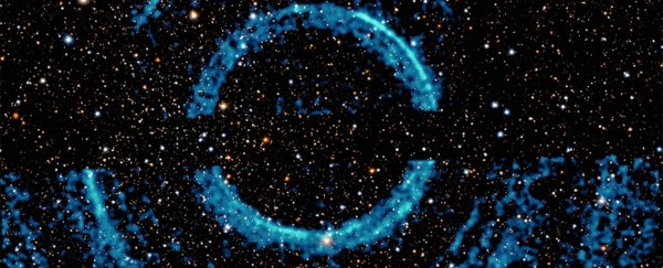 Huge X-ray rings around a black hole reveal the hidden dust between stars