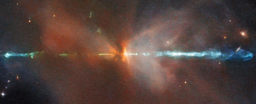Incredible Hubble Photo Shows Jets Blasting Across Space in Rare Celestial Pheno..