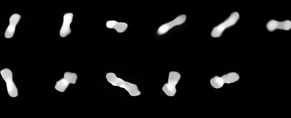 This weird, bone-shaped asteroid may have given birth to its own moons