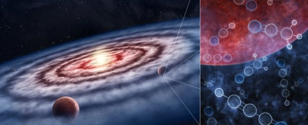 Building blocks for life have been found within planet-forming dust clouds