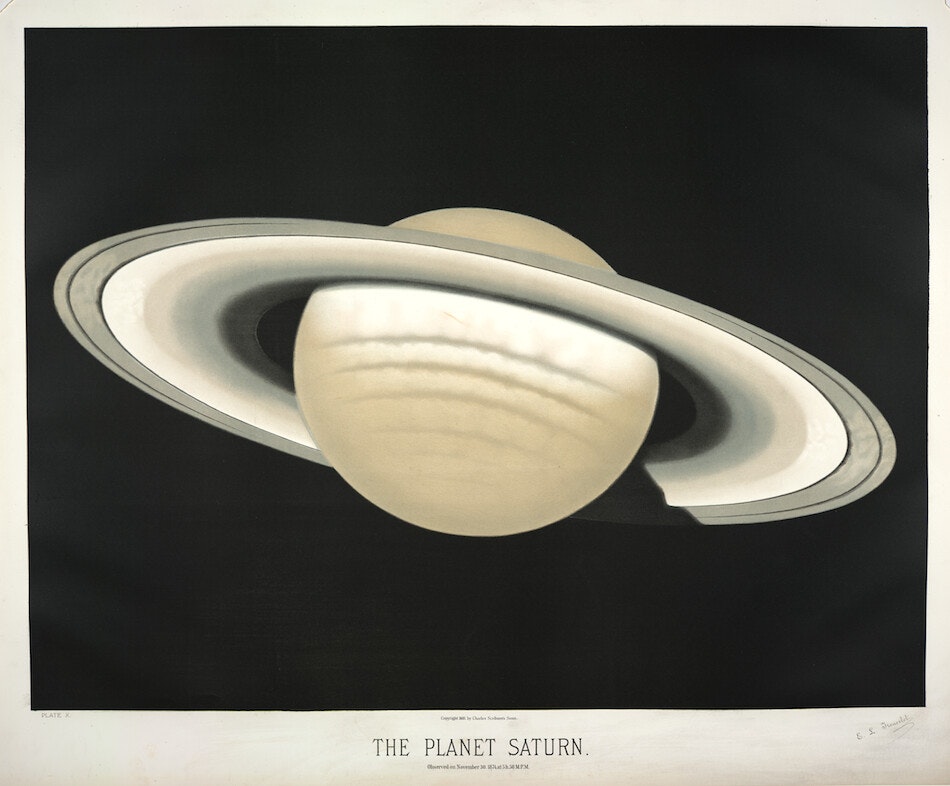 Saturn drawn by Trouvelot