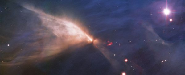 Astronomers spot a ghostly 'one-winged butterfly' blazing through space