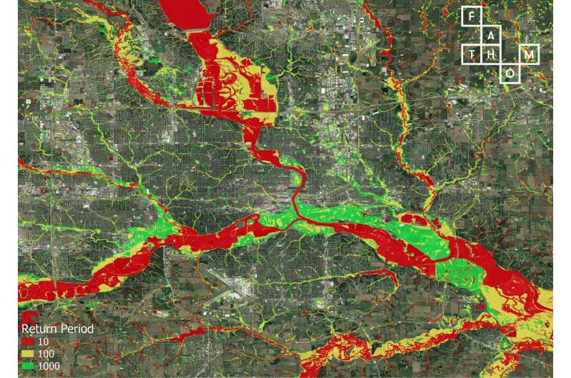 Map of predicted flood loss.