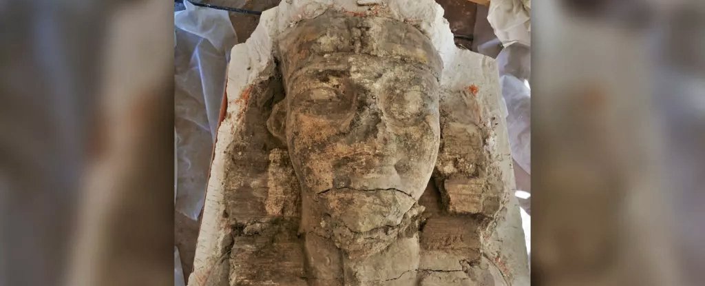 The statue head of King Amenhotep III. 