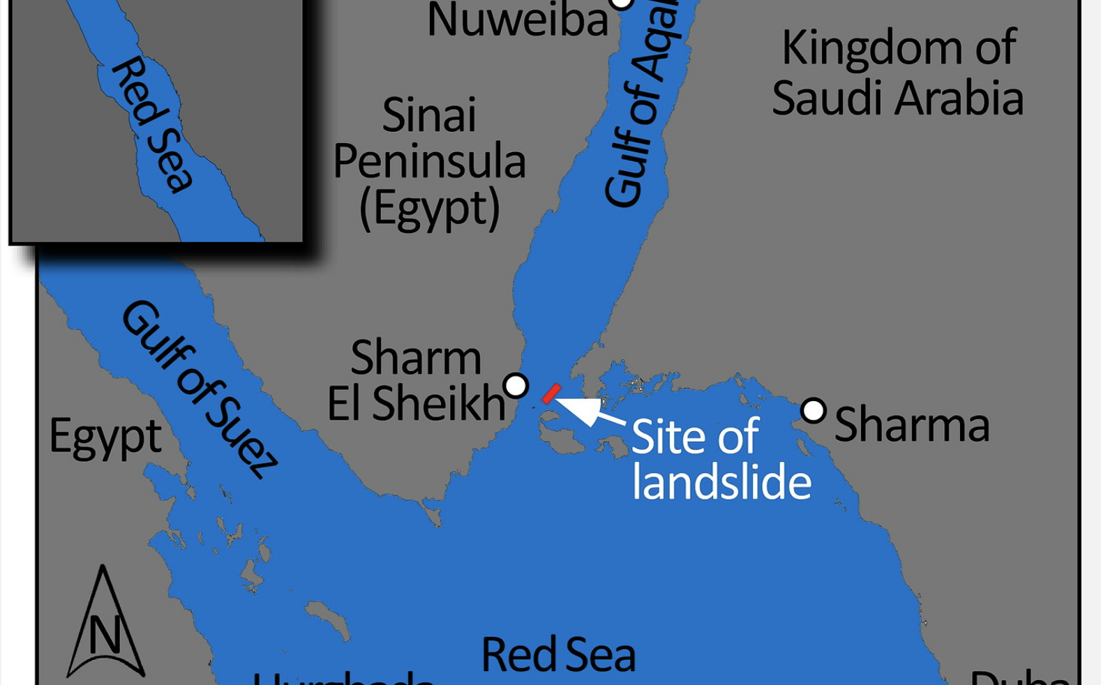 A map of where the ancient landslide occurred. (The University of Miami/OceanXplorer)