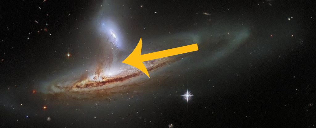 Questa nuova incredibile immagine di Hubble rivela uno scambio emozionante tra due galassie