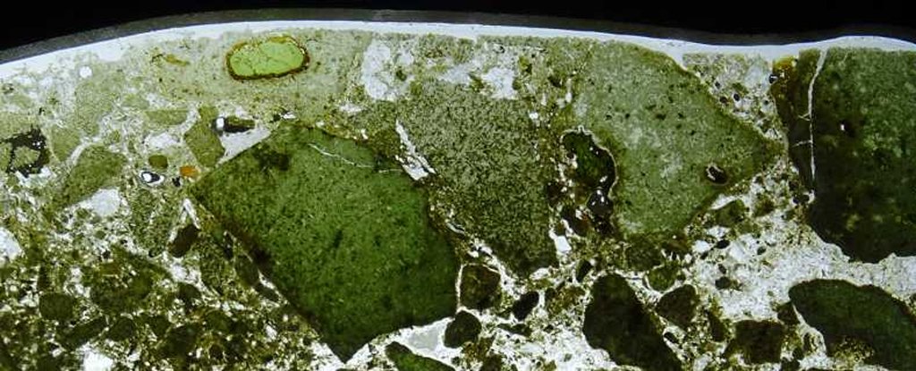 A thin section of a carbonate-​rich kimberlite. 