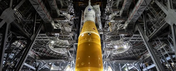 WATCH: NASA's Rolling Out Its Moon-Bound Megarocket For The First Time Right Now