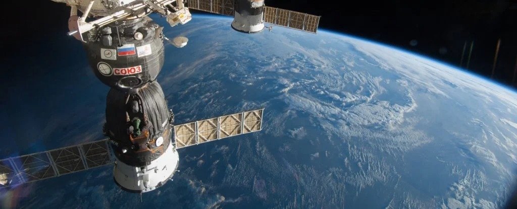 Soyuz 39 docked to the ISS. 