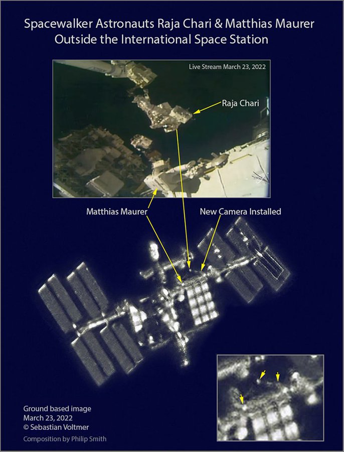 Two Spacewalking Astronauts Were Captured on Camera All The Way From Earth  FO5YQtFWUAkKMg6