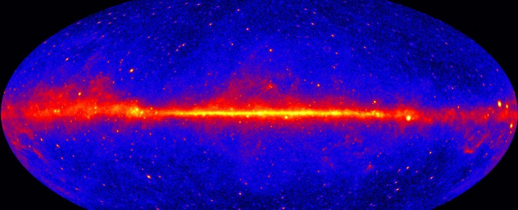 Fermi Telescope image of Milky Way gamma rays. 