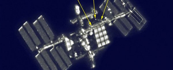Two spacewalking astronauts were captured on camera all the way from Earth