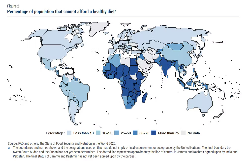 world map food insecurity