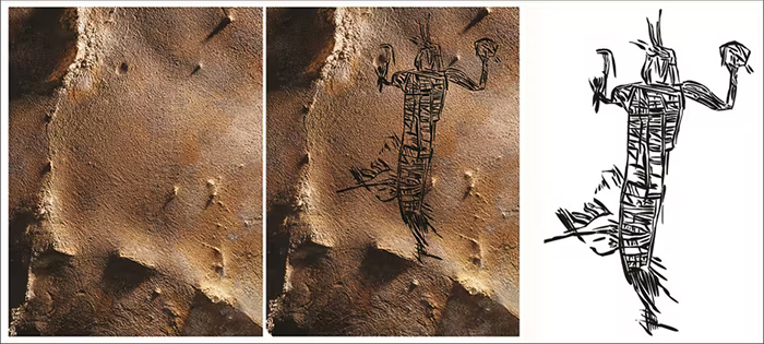 Ancient Cave Art in Alabama May Be The Largest Ever Found in North America HumanFigureCaveArtMotif