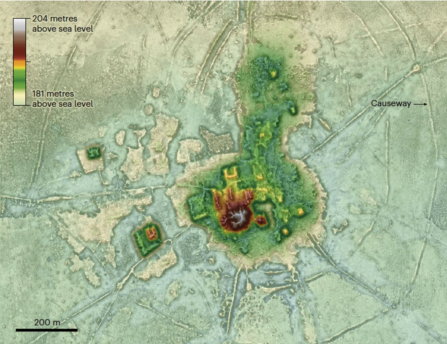 LIDAR scan of the Cotoca site of the Casarabe people.