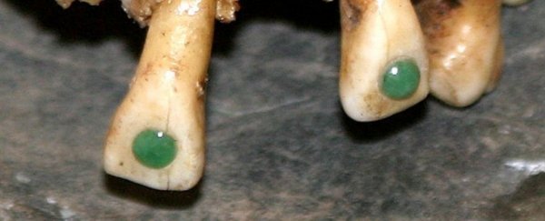 Ancient Maya practice of gluing gemstones onto teeth may have been for more than bling