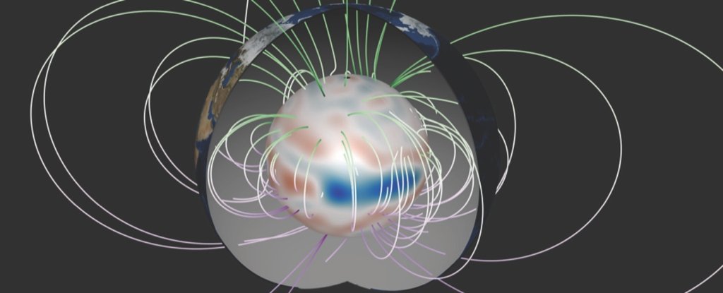 Se descubrieron ondas magnéticas gigantes oscilando alrededor del núcleo de la Tierra