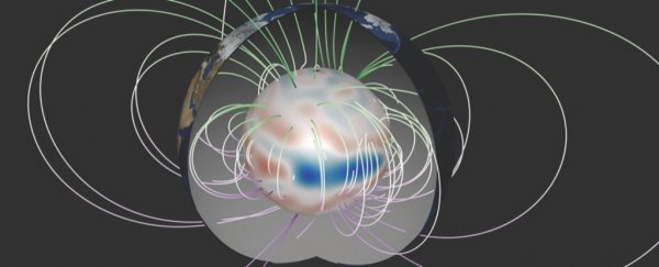 Giant magnetic waves have been discovered oscillating around Earth's core
