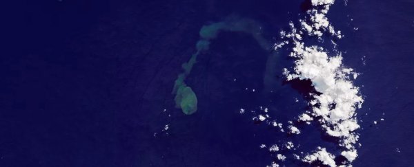 NASA just captured an undersea volcano eruption, and they've dubbed it 'sharkcano'