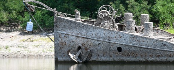 Italy's drought is now so intense, old shipwrecks are starting to emerge