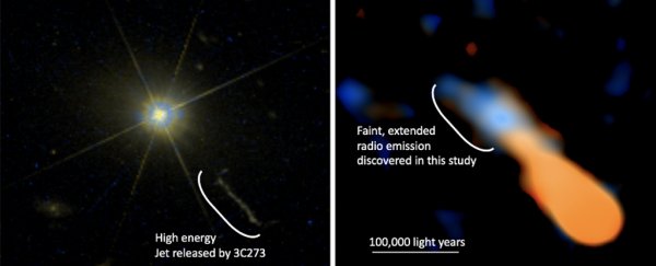 Mysterious radio structures discovered around the brightest quasar ever found