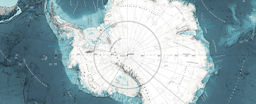 Detail from new map of Southern Ocean. 