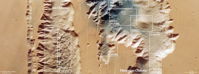 annotated map of chasmata