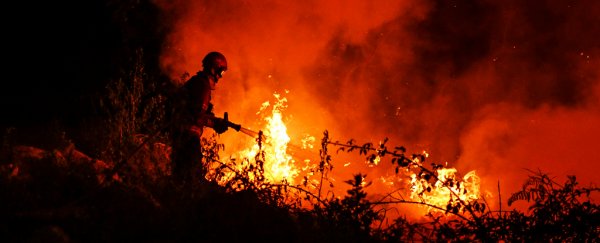 A whole lot of southwest Europe is on fire right now, and it's only getting hotter