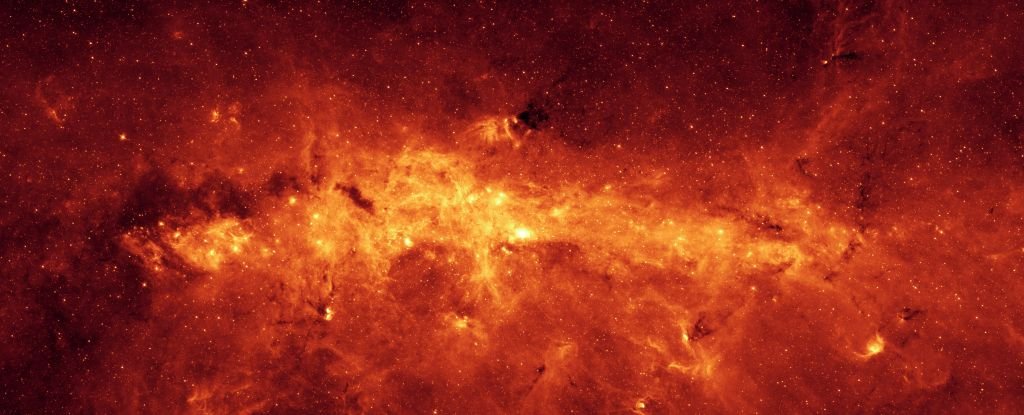 The galactic center, imaged in infared. 