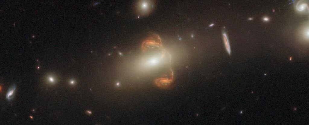 Niesamowity obraz z Hubble’a ujawnia dziwne „zwierciadło” galaktyki