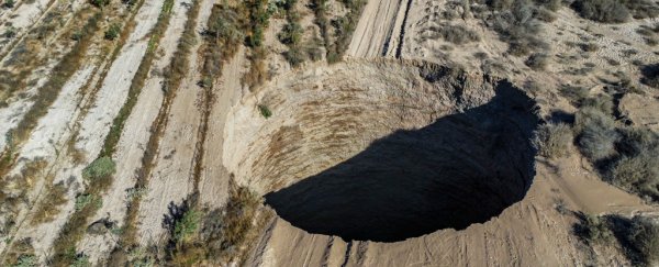 Humongous Sinkhole Appears in Chile, Leaving A Deep Void in the Desert