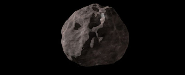 Asteroid on black background