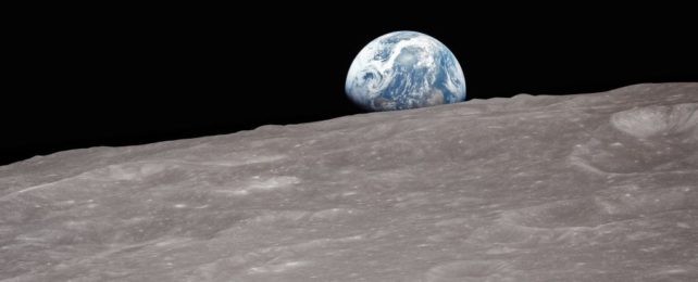 Earth as seen from the lunar surface