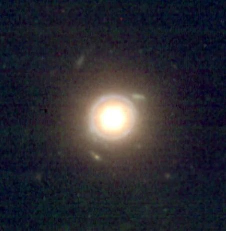 A yellow ring in space.