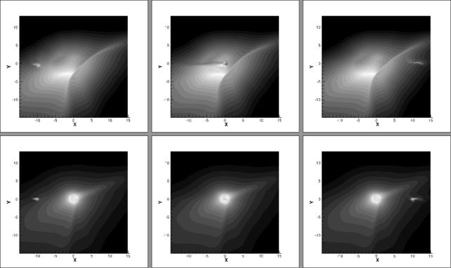 Black and white synthetic radio waves