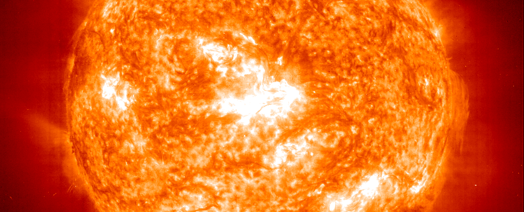 An image of the Sun from the NASA and ESA Solar and Heliospheric Observatory
