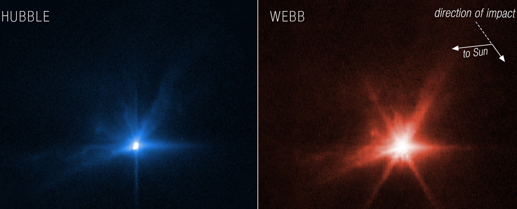 Hubble And Webb Pics Reveal DART Impact Was Even Bigger Than Expected - ScienceAlert