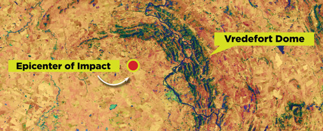 Aerial imagery of the Vredefort crater