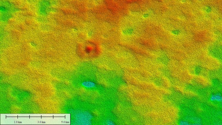 a satellite image showing the ring and dome structure of the nullarbor reef