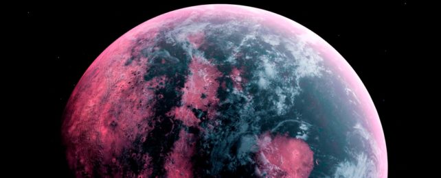 Pink Colored Exoplanet
